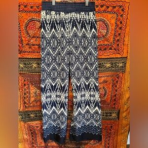 Blu Pepper Boho Palazzo High Rise Wide Leg Pants Small NWT